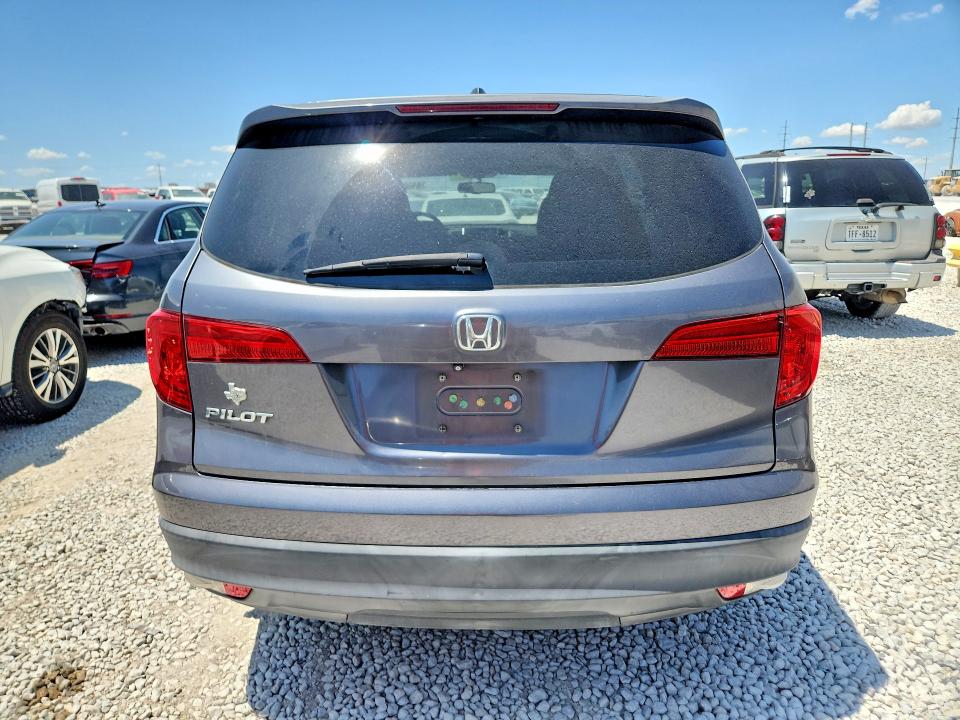 2016 Honda Pilot VIN 5FNYF5H56GB014530 COPART salvage auction — HAIL, Tx - Certificate Of Title, sold $4,900 on 2026-09-27 (photo 6)