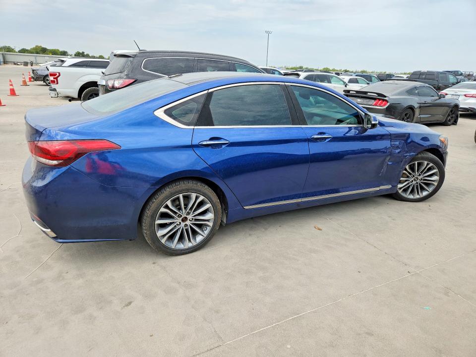 2017 Genesis G80 VIN KMHGN4JE0HU171039 COPART salvage auction — SIDE, Tx - Cert Of Title-Rebuilt Salvage, sold $4,600 on 2026-09-14 (photo 3)