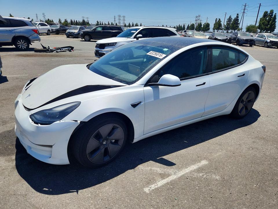2022 Tesla Model 3 VIN 5YJ3E1EB8NF362231 — COPART salvage auction photo