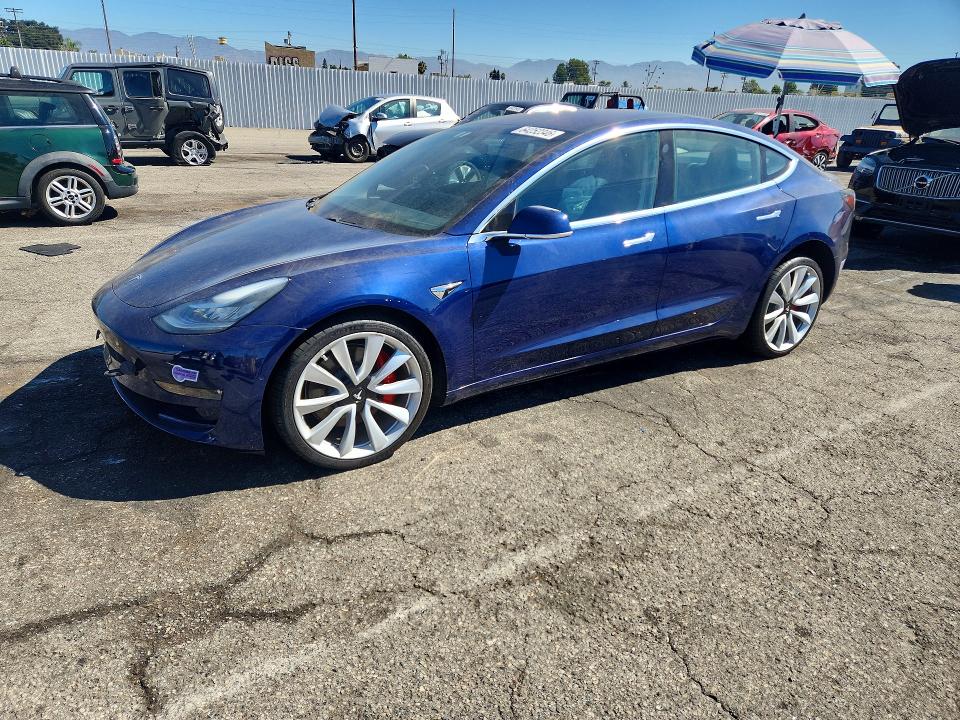 2018 Tesla Model 3 VIN 5YJ3E1EB2JF083903 — COPART salvage auction photo