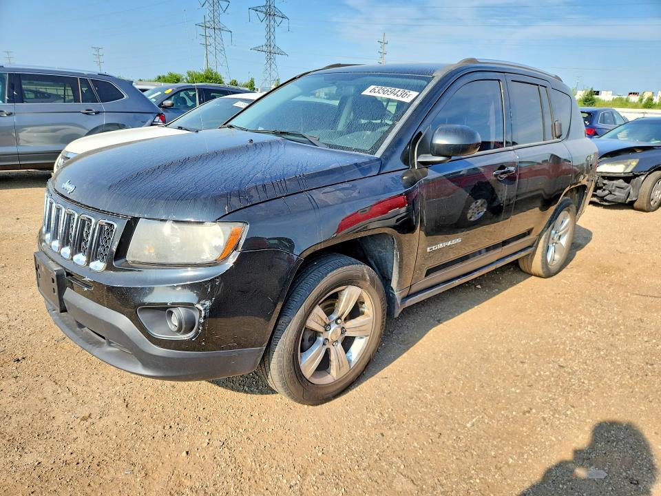 2014 Jeep Compass VIN 1C4NJDBB1ED842418 COPART salvage auction — FRONT END, Il - Salvage Certificate, sold $325 on 2026-09-28 (photo 1)