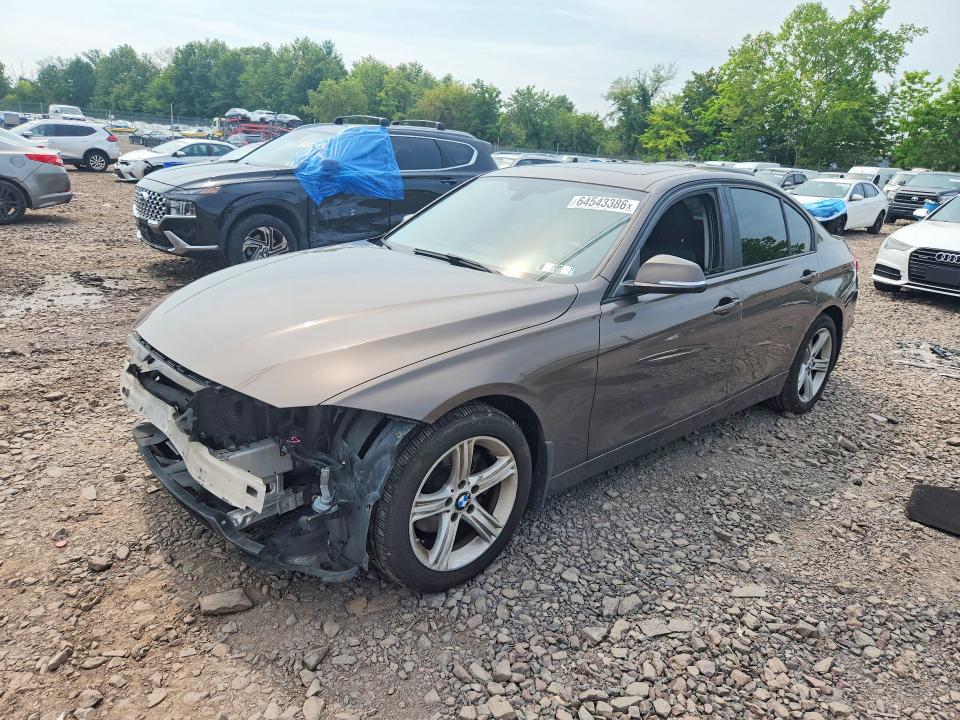 2014 BMW 3er VIN WBA3C3C57EF983757 COPART salvage auction — FRONT END, Pa - Certificate Of Salvage, sold $1,800 on 2026-08-17 (photo 1)