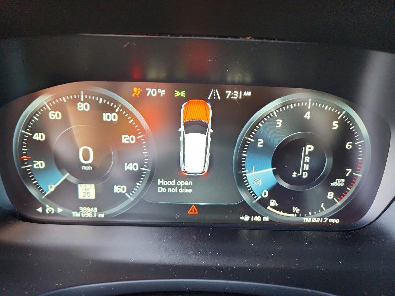 2020 Volvo V60 VIN YV4102WK4L1033393 COPART salvage auction — WATER/FLOOD, Pa - Certificate Of Salvage, sold $9,300 on 2026-08-07 (photo 9)