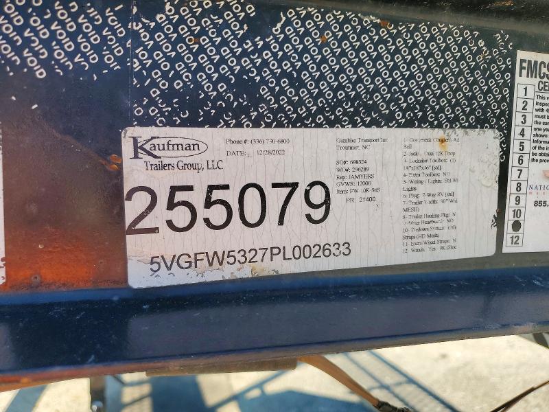 2023 Kaufman Unknown VIN 5VGFW5327PL002633 COPART salvage auction — NORMAL WEAR, PA - CERTIFICATE OF SALVAGE, sold $1,950 on 2026-09-30 (photo 8)