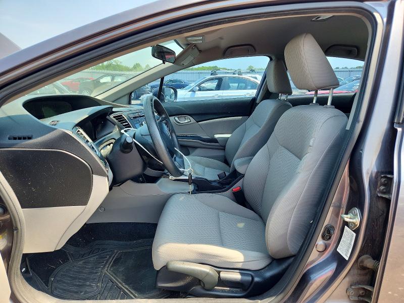 2014 Honda Civic VIN 19XFB2F57EE015578 COPART salvage auction — FRONT END, Va - Certificate Of Title, sold $3,550 on 2026-09-09 (photo 7)