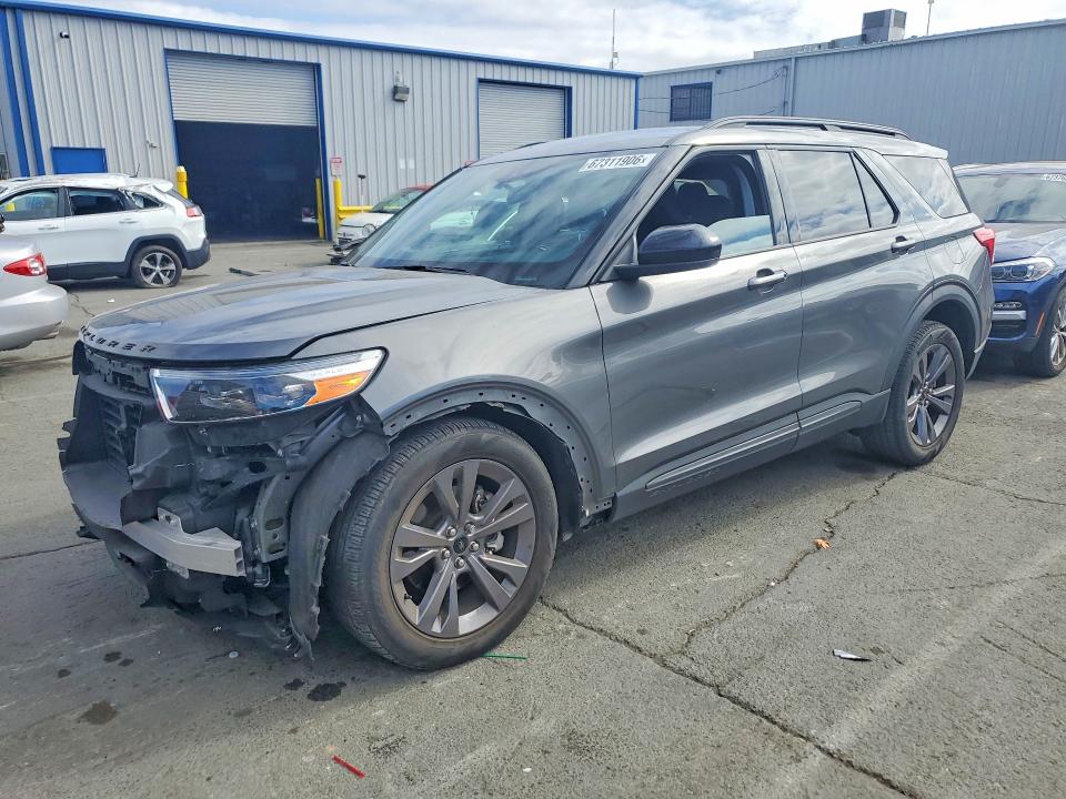 2023 Ford Explorer VIN 1FMSK7DH0PGA36585 COPART salvage auction — FRONT END, Ca - Salvage Certificate, sold $7,600 on 2026-10-09 (photo 1)