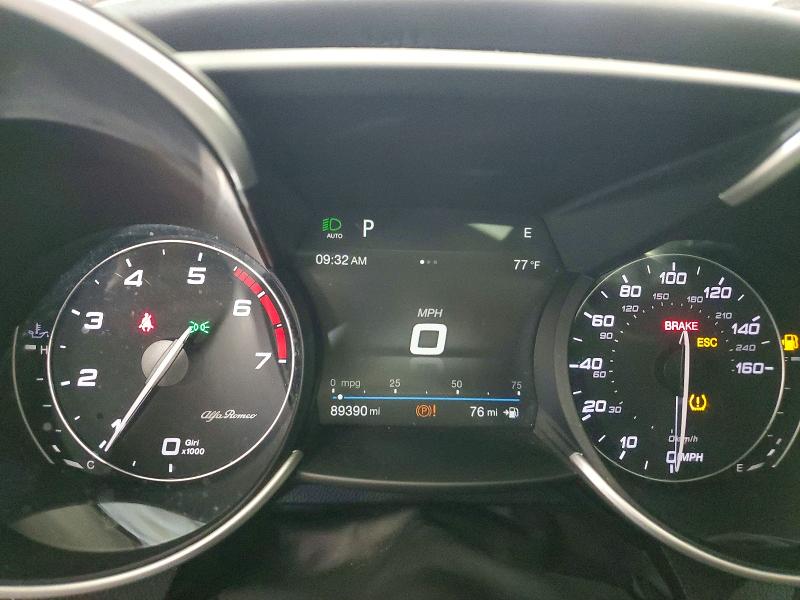 2019 Alfa romeo Giulia VIN ZARFANBN6K7612720 COPART salvage auction — FRONT END, WV - CERTIFICATE OF TITLE (P), sold $6,700 on 2026-08-06 (photo 9)