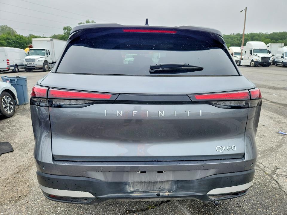 2026 Infiniti Qx60 VIN 5N1AL1FR9TC343878 COPART salvage auction — FRONT END, TX - CERTIFICATE OF TITLE, sold $19,400 on 2026-08-17 (photo 6)