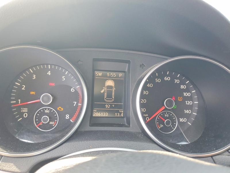 2013 Volkswagen Golf VIN WVWDB7AJ7DW116911 COPART salvage auction — NORMAL WEAR, SC - CERTIFICATE OF TITLE, sold $200 on 2026-08-12 (photo 9)
