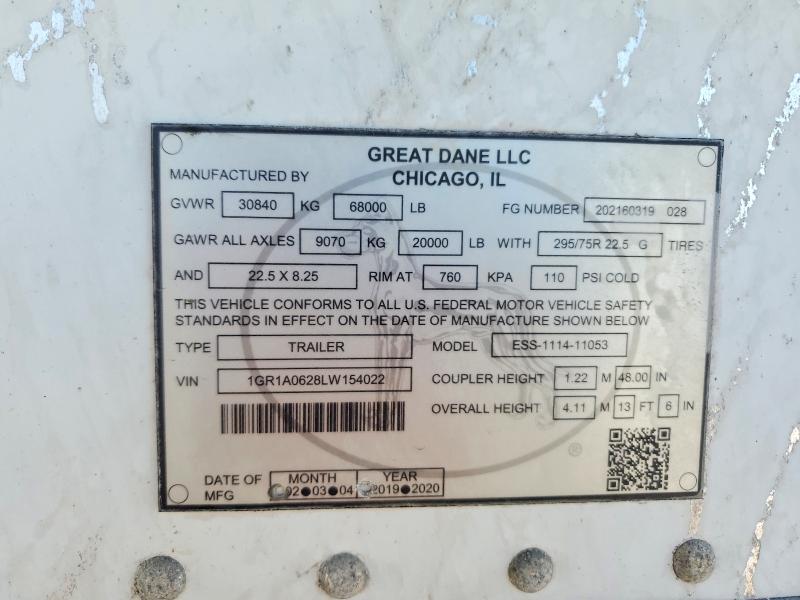 2020 Great Trailer VIN 1GR1A0628LW154022 COPART salvage auction — Burn Engine, NE - CERT OF TITLE-SALVAGE, sold $5,800 on 2026-09-08 (photo 9)