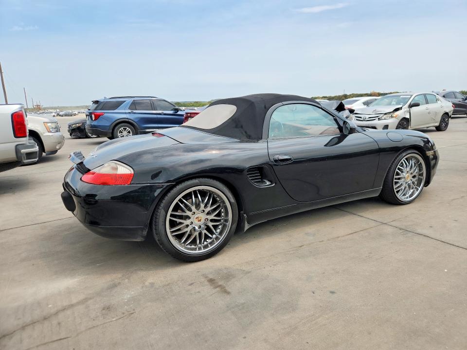 2002 Porsche Boxster VIN WP0CA29802U623306 COPART salvage auction — NORMAL WEAR, TX - CERT OF TITLE-REBUILT SALVAGE, sold $4,000 on 2026-09-03 (photo 3)