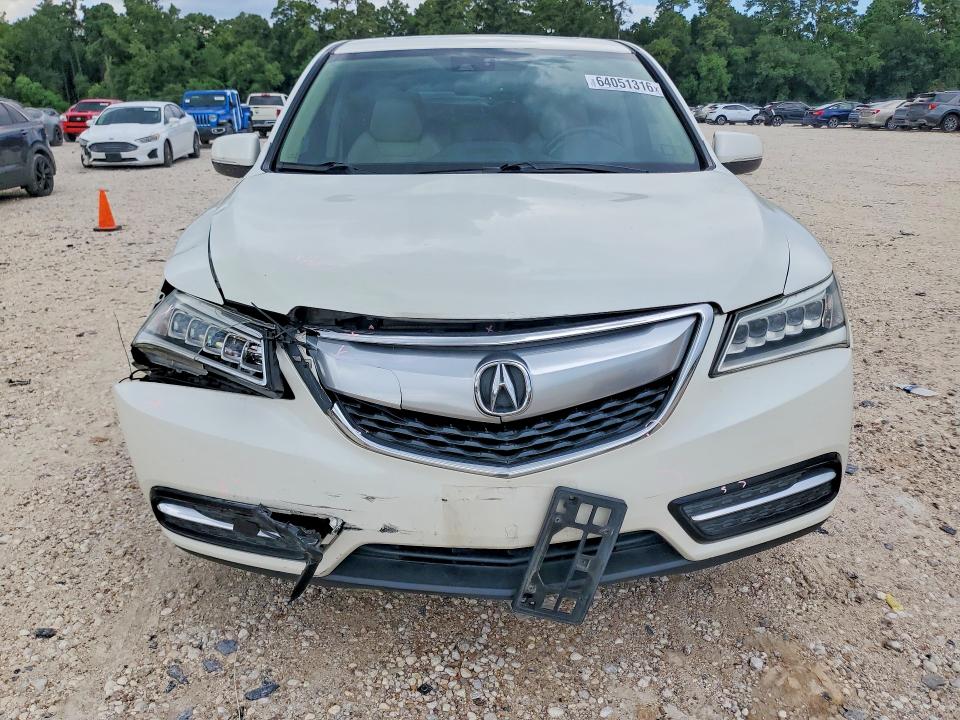 2015 Acura Mdx VIN 5FRYD3H45FB004571 COPART salvage auction — FRONT END, TX - SALVAGE VEHICLE TITLE, sold $2,850 on 2026-09-06 (photo 5)