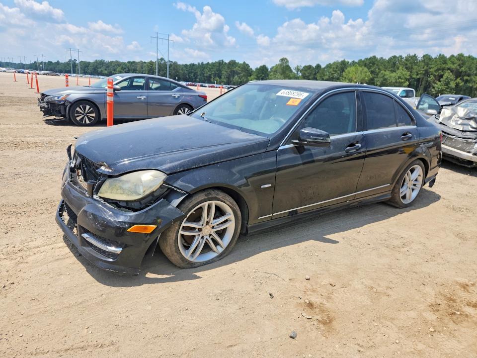 2012 Mercedes-benz C class VIN WDDGF4HB7CR220879 COPART salvage auction — FRONT END, La - Certificate Of Title, sold $400 on 2026-08-14 (photo 1)