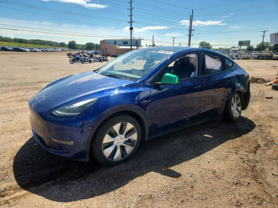 2023 Tesla Model y VIN 7SAYGDEE8PF863637 COPART salvage auction — ALL OVER, CO - SALVAGE TITLE, sold $7,100 on 2026-09-04 (photo 1)