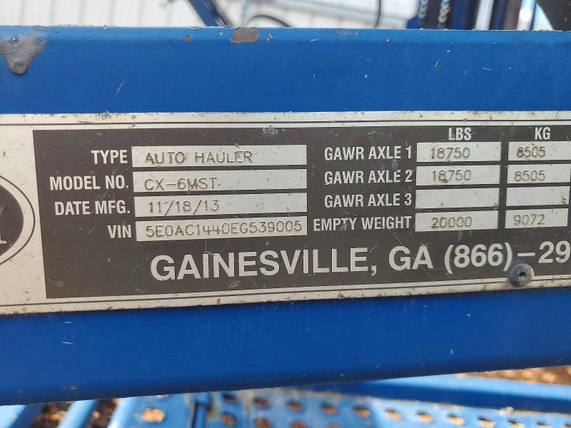 2014 Cottrell Car carrier VIN 5E0AC1440EG539005 COPART salvage auction — MINOR DENT/SCRATCHES, IN - DEALER ONLY CLEAN TITLE (P), sold $1,600 on 2026-09-22 (photo 8)