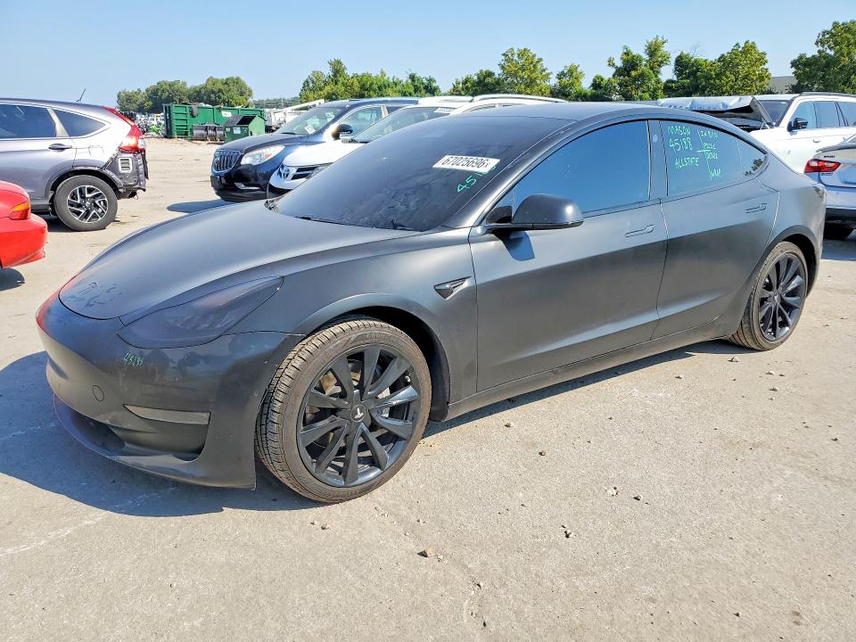 2020 Tesla Model 3 VIN 5YJ3E1EA7LF785595 — COPART salvage auction photo