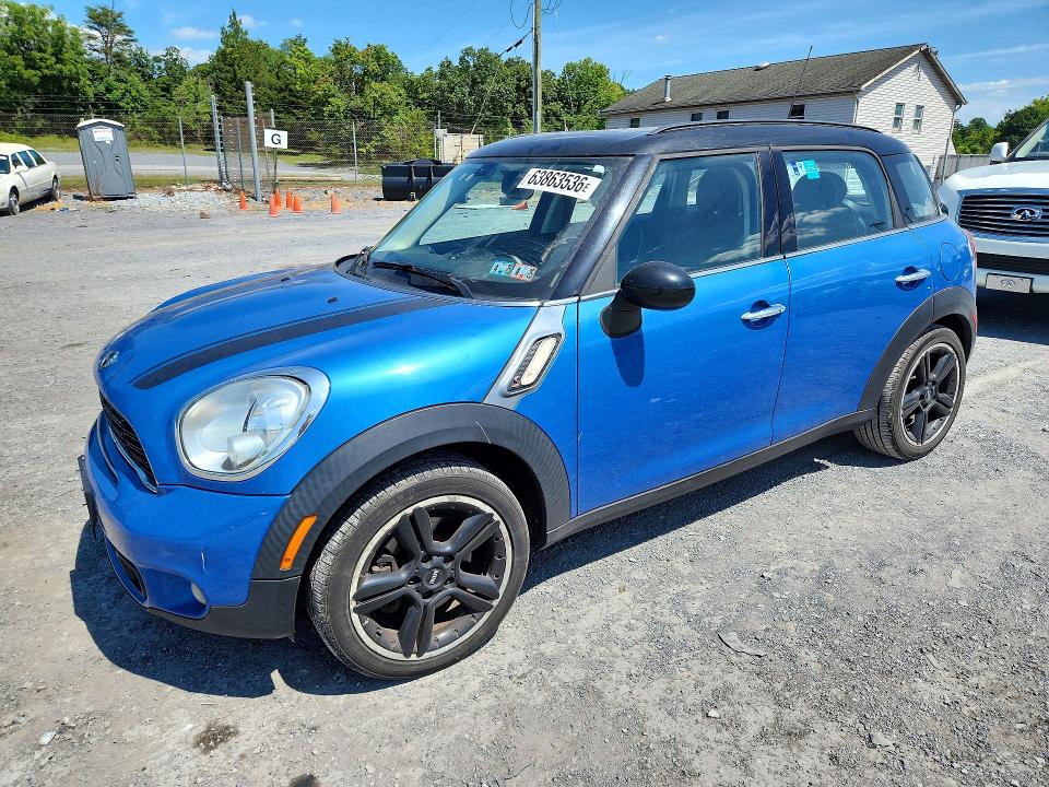 2012 Mini Cooper VIN WMWZC3C57CWM26953 COPART salvage auction — FRONT END, Pa - Certificate Of Salvage, sold $600 on 2026-08-10 (photo 1)