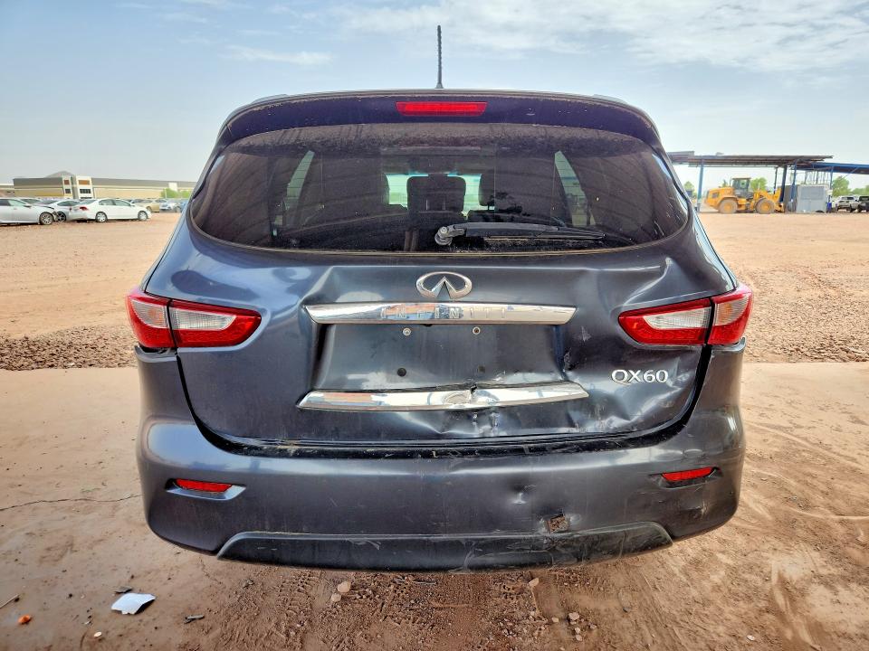 2014 Infiniti Qx60 VIN 5N1AL0MM0EC510309 COPART salvage auction — REAR END, Az - Cert Of Title - Salvage, sold $175 on 2026-09-24 (photo 6)