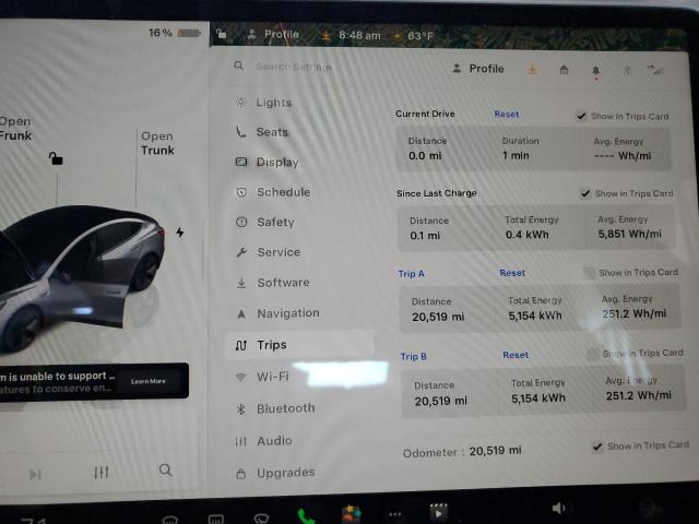 2023 Tesla Model 3 VIN 5YJ3E1EA1PF658573 COPART salvage auction — SIDE, PA - CERTIFICATE OF SALVAGE, sold $9,100 on 2026-07-22 (photo 9)