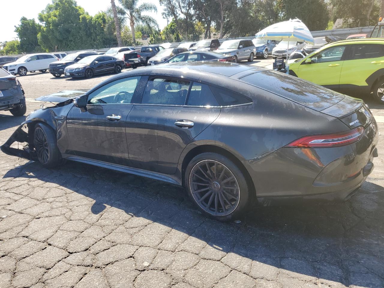 2021 Mercedes-benz AMG GT VIN W1K7X5KB2MA037076 COPART salvage auction — Front End, CA - CERTIFICATE OF TITLE, sold $26,000 on 2025-10-28 (photo 2)