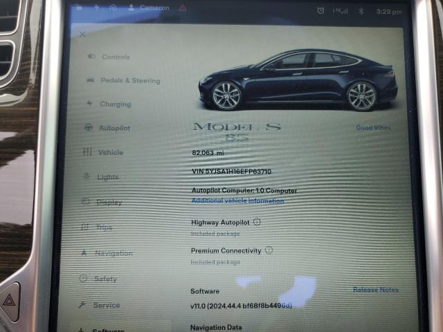 2014 Tesla Model s VIN 5YJSA1H16EFP63710 COPART salvage auction — FRONT END, NV - SALVAGE TITLE, sold $4,550 on 2026-07-29 (photo 9)