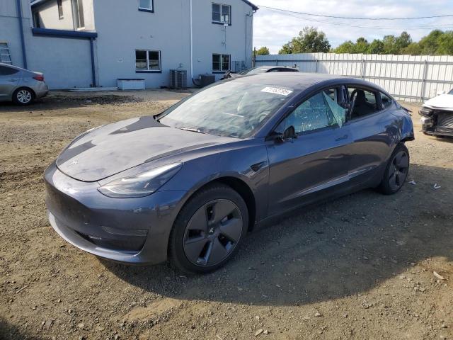 2023 Tesla Model 3 VIN 5YJ3E1EA1PF508561 COPART salvage auction — SIDE, Nj - Cert Of Title-Salvage, sold $7,600 on 2026-08-17 (photo 1)