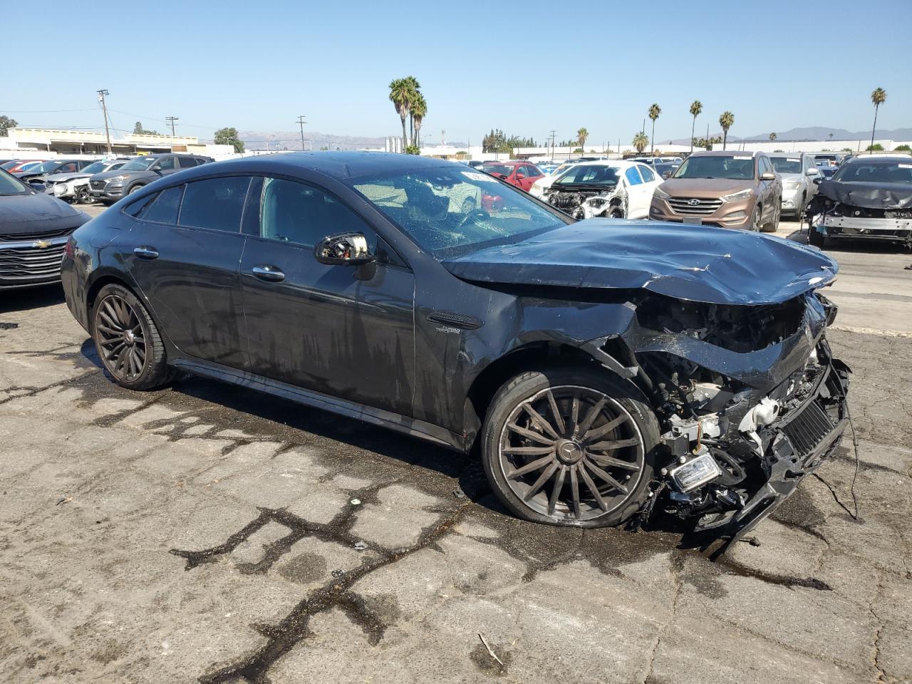 2021 Mercedes-benz AMG GT VIN W1K7X5KB2MA037076 COPART salvage auction — Front End, CA - CERTIFICATE OF TITLE, sold $26,000 on 2025-10-28 (photo 4)