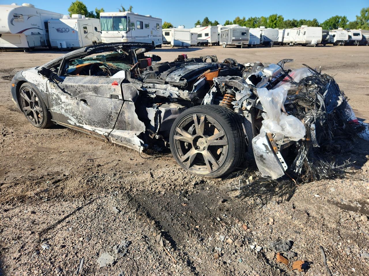 2007 Lamborghini Gallardo VIN ZHWGU22T37LA04553 COPART salvage auction — Burn, CO - SALVAGE TITLE, sold $8,600 on 2025-10-29 (photo 2)