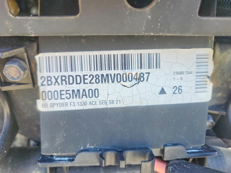 2021 Can-am/ brp Spyder VIN 2BXRDDE28MV000487 COPART salvage auction — FRONT END, Ny - Cert Of Title-Salvage, sold $60 on 2026-09-16 (photo 9)