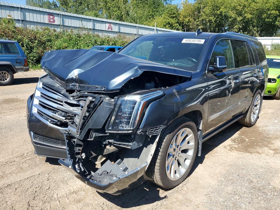2019 Cadillac Escalade VIN 1GYS4DKJ4KR196060 COPART salvage auction — FRONT END, Mi - Certificate Of Title, sold $8,700 on 2026-10-07 (photo 1)