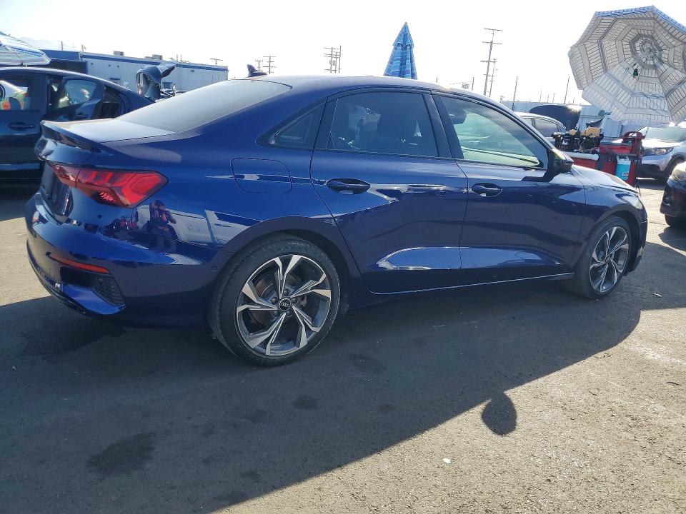 2023 Audi A3 VIN WAUAUDGY8PA050741 COPART salvage auction — SIDE, Ca - Salvage Certificate (P), sold $12,200 on 2026-09-23 (photo 3)