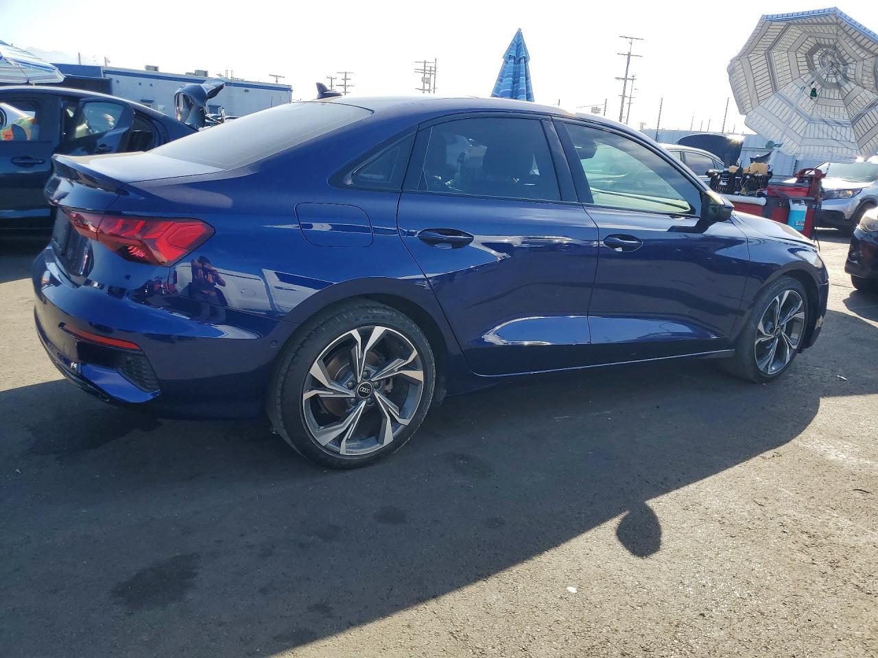 2023 Audi A3 VIN WAUAUDGY8PA050741 COPART salvage auction — Side, CA - SALVAGE CERTIFICATE (P), sold $12,100 on 2026-09-16 (photo 3)