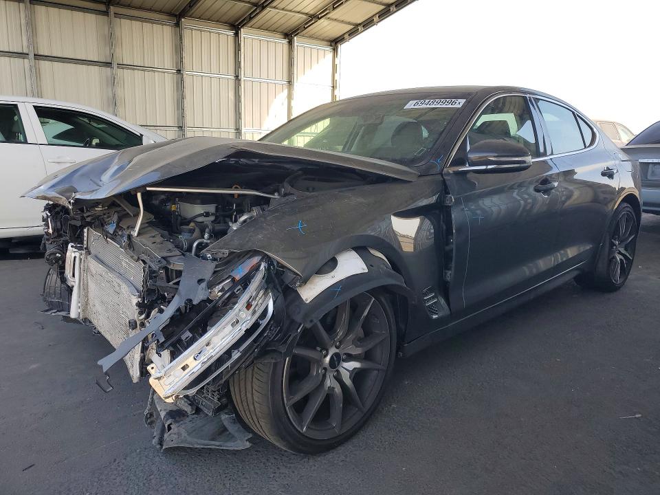2026 Genesis G70 VIN KMTG14SC2TU170241 COPART salvage auction — FRONT END, Fl - Cert Of Title Slvg Rebuildable, sold $11,000 on 2026-10-01 (photo 1)