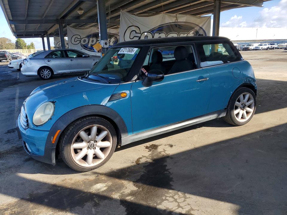 2010 Mini Cooper VIN WMWMF3C53ATZ60984 COPART salvage auction — FRONT END, Ca - Dis/Dlr/Exp Only Clean Title, sold $350 on 2026-10-01 (photo 1)