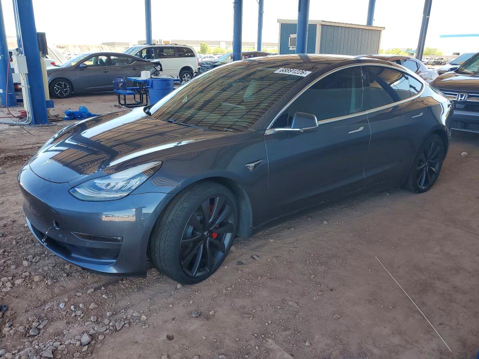 2020 Tesla Model 3 VIN 5YJ3E1EC2LF736189 — COPART salvage auction photo