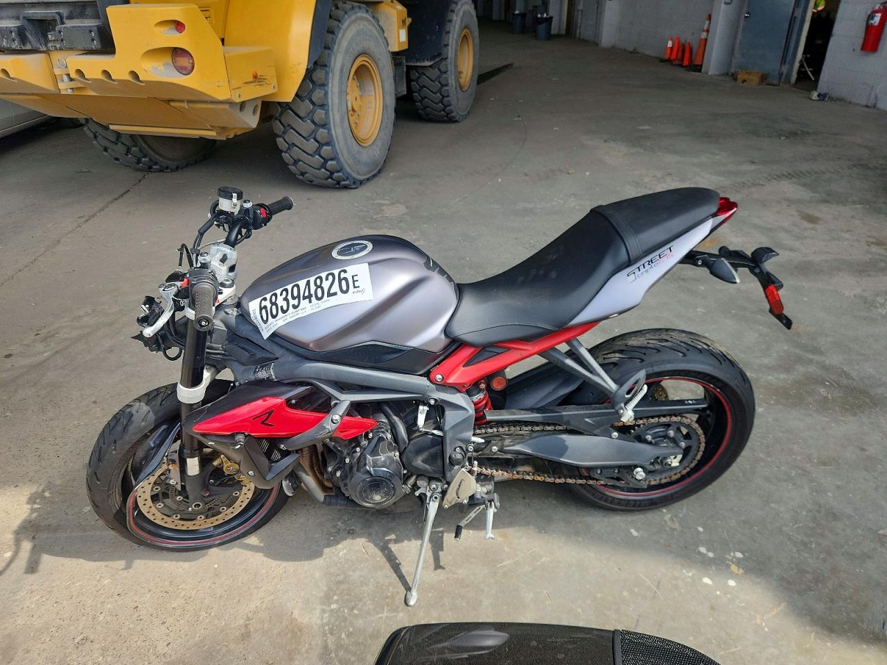 2017 Triumph street triple VIN SMTL03NEXHT783469 COPART salvage auction — Front End, St - Salvage Title, sold $525 on 2026-09-24 (photo 3)