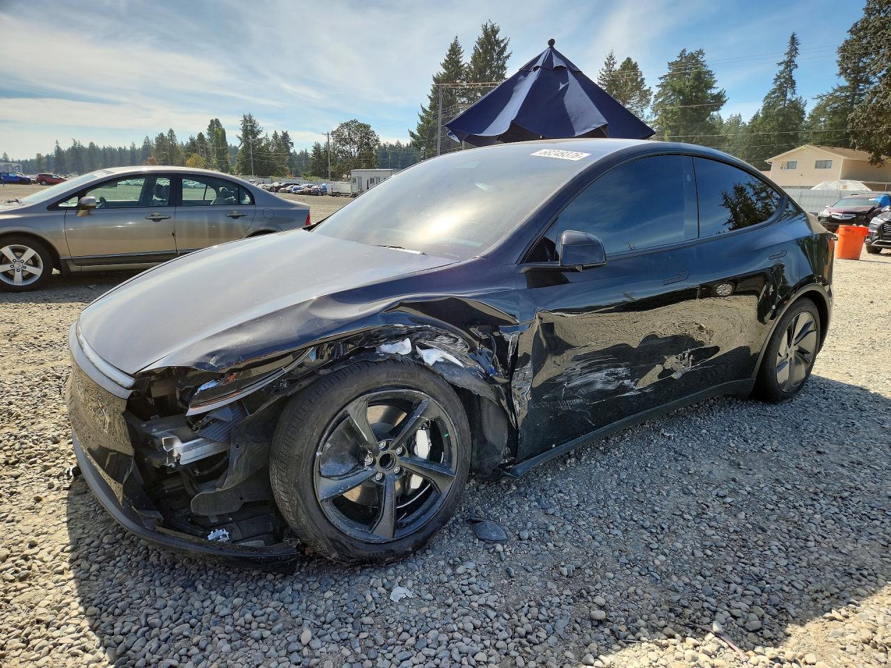 2026 Tesla Model Y VIN 7SAYGDEDXTF596891 COPART salvage auction — Front End, Bs - Salvage Title, sold $21,700 on 2026-09-25 (photo 1)
