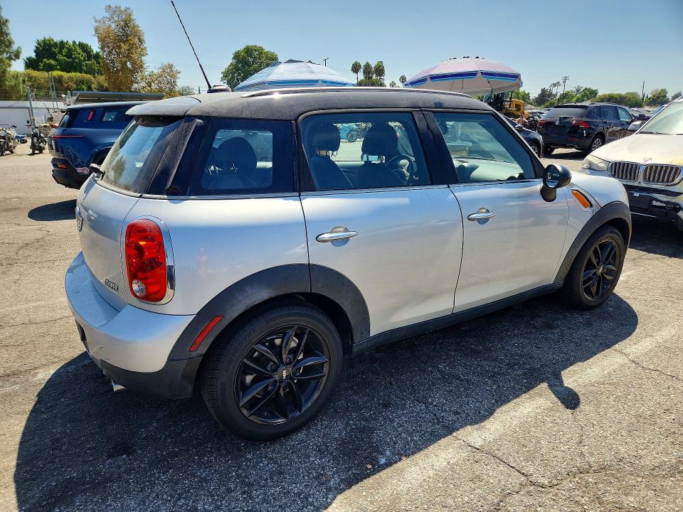 2012 Mini Cooper VIN WMWZB3C59CWM03726 COPART salvage auction — FRONT END, Ca - Salvage Certificate, sold $775 on 2026-09-29 (photo 3)
