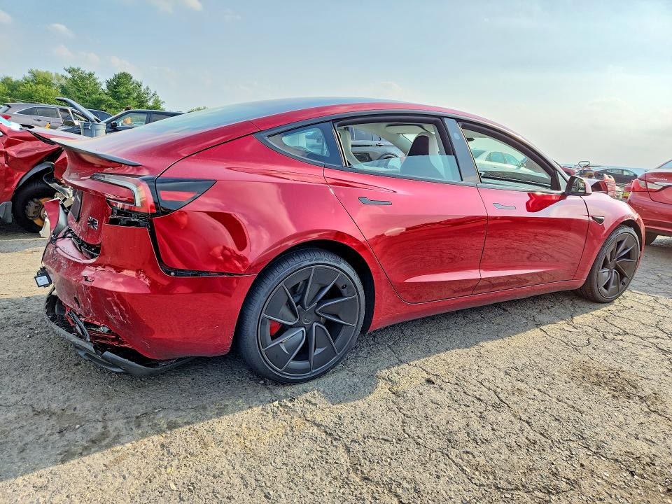 2026 Tesla Model 3 VIN 5YJ3E1ET8TF212299 COPART salvage auction — FRONT END, PA - CERTIFICATE OF SALVAGE, sold $20,700 on 2026-09-18 (photo 3)
