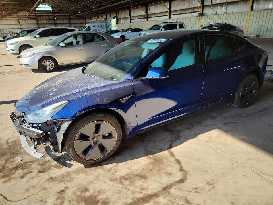 2022 Tesla Model 3 VIN 5YJ3E1EB5NF109593 — COPART salvage auction photo
