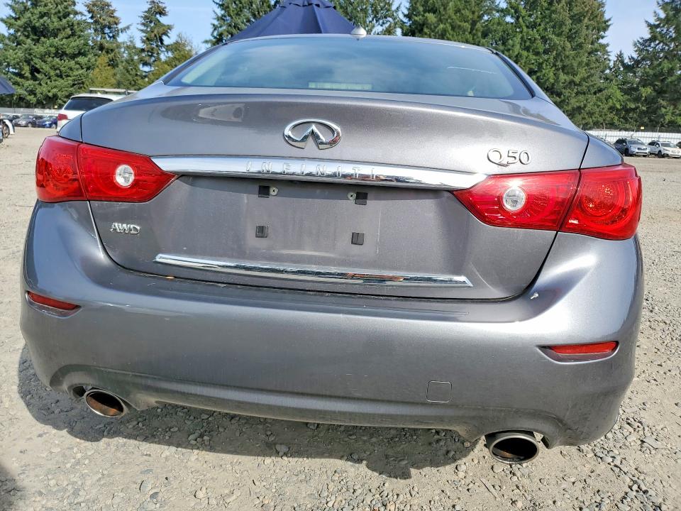 2014 Infiniti Q50 VIN JN1BV7AR2EM700461 COPART salvage auction — SIDE, WA - BILL OF SALE, sold $4,500 on 2026-09-25 (photo 6)