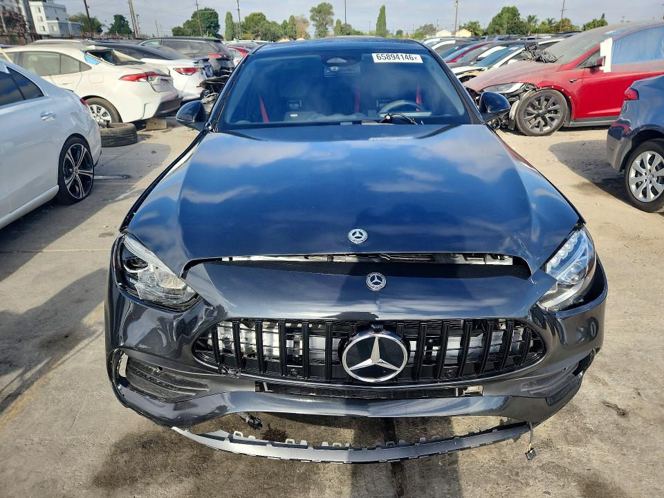 2025 Mercedes-benz C class VIN W1KAF8HB6SR295259 COPART salvage auction — FRONT END, Ca - Salvage Certificate, sold $22,500 on 2026-09-04 (photo 5)