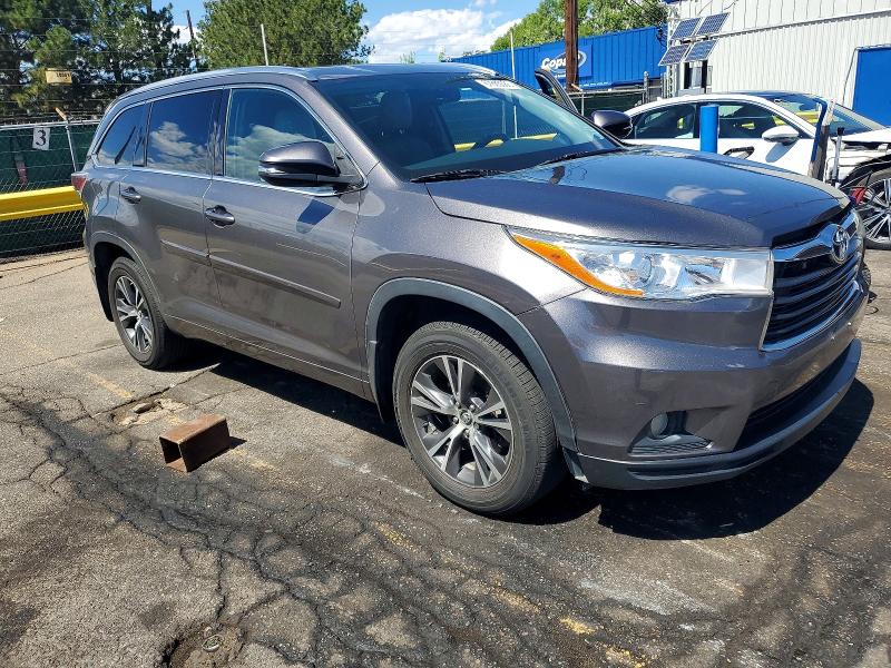 2016 Toyota Highlander VIN 5TDJKRFH9GS312681 — COPART salvage auction photo