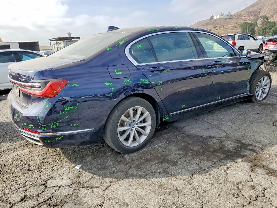 2020 BMW 7er VIN WBA7T2C02LGL17302 COPART salvage auction — FRONT END, Ca - Salvage Certificate, sold $11,000 on 2026-10-01 (photo 3)