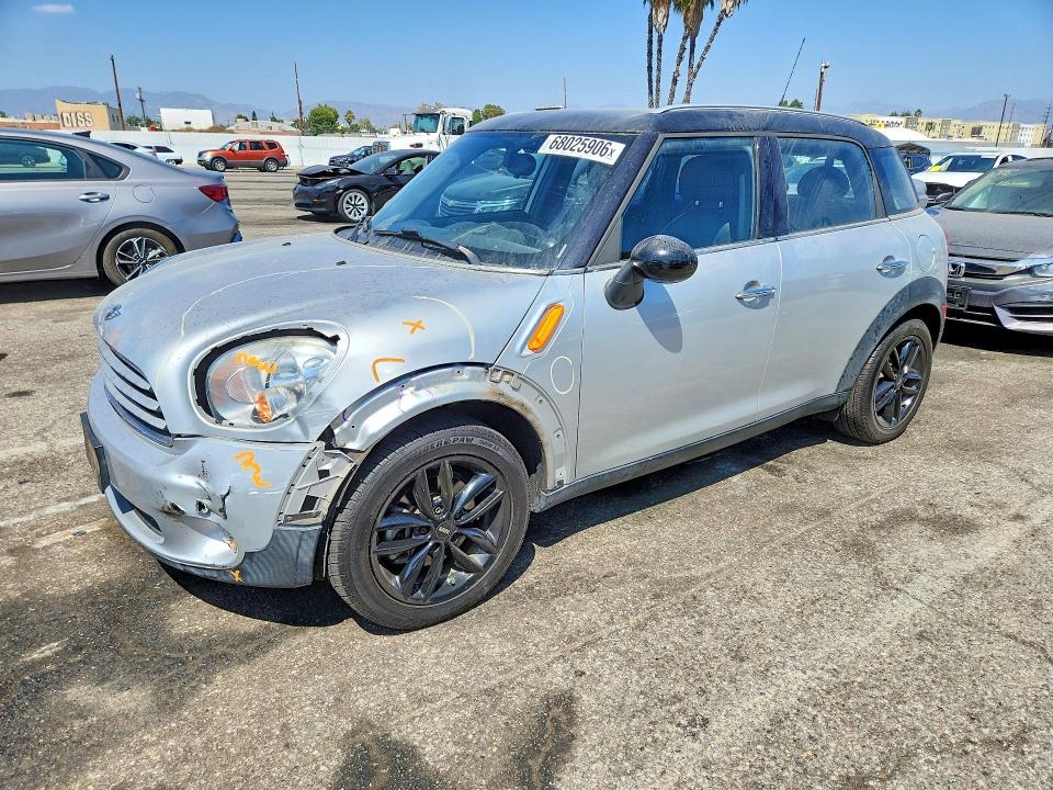 2012 Mini Cooper VIN WMWZB3C59CWM03726 COPART salvage auction — FRONT END, Ca - Salvage Certificate, sold $775 on 2026-09-29 (photo 1)