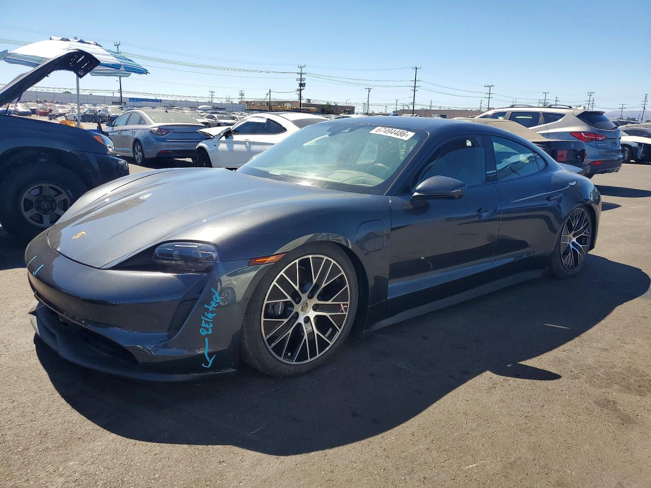2021 Porsche Taycan VIN WP0AA2Y10MSA17971 — COPART salvage auction photo