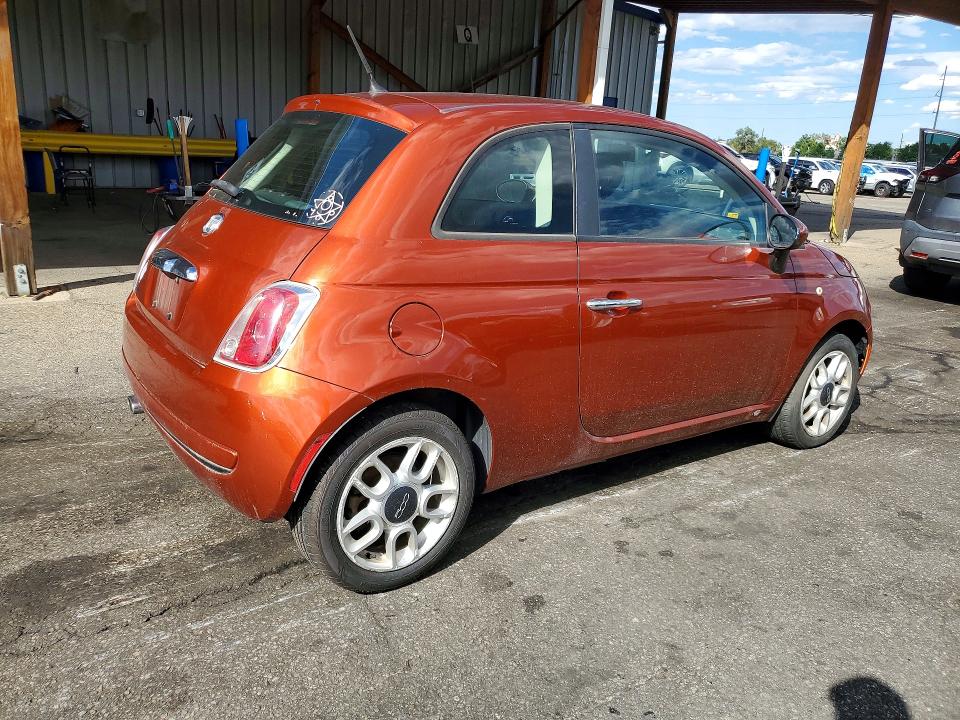 2012 Fiat 500 VIN 3C3CFFAR2CT291401 COPART salvage auction — MECHANICAL, Salvage Title, sold $250 on 2026-09-10 (photo 3)
