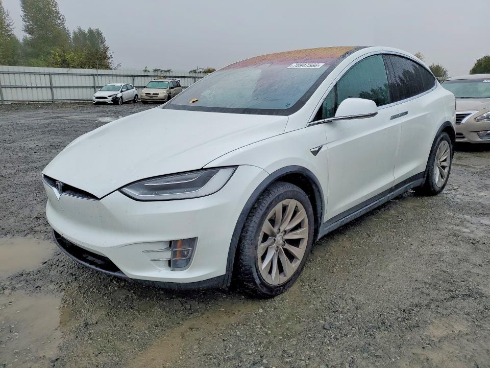 2019 Tesla Model x VIN 5YJXCDE22KF181971 COPART salvage auction — REAR END, Salvage Title, sold $500 on 2026-10-20 (photo 1)