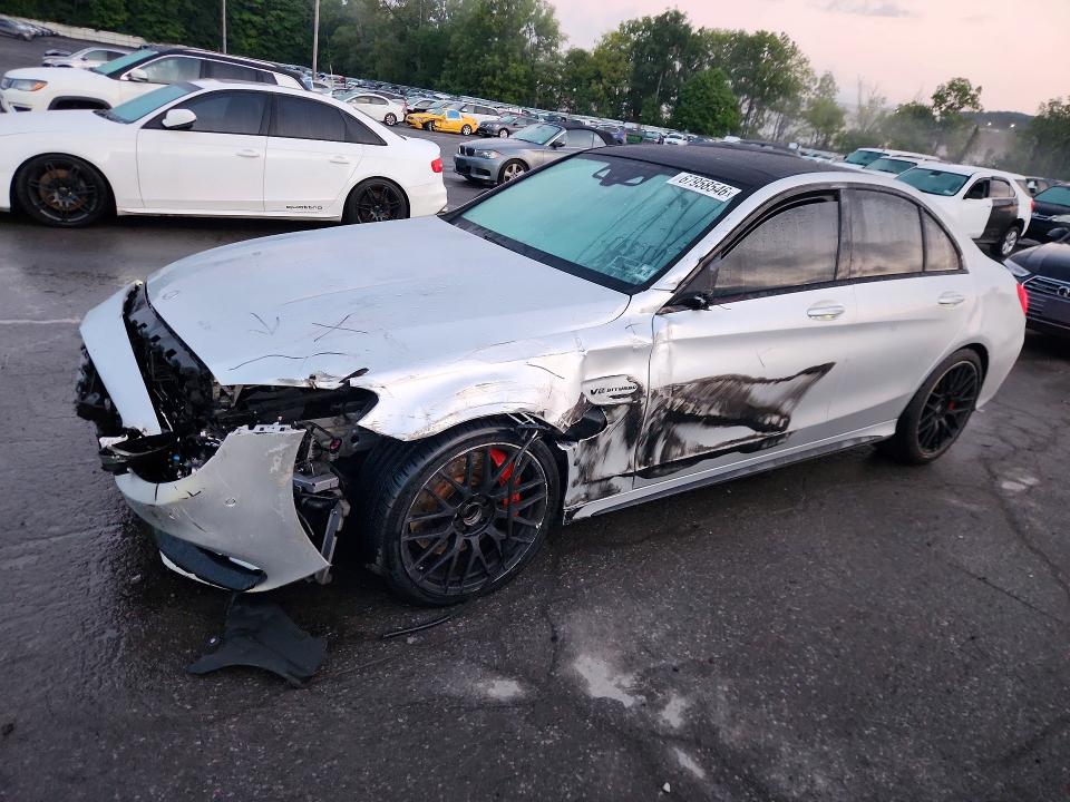 2017 Mercedes-benz C-klasse amg VIN 55SWF8HB7HU179842 — COPART salvage auction photo