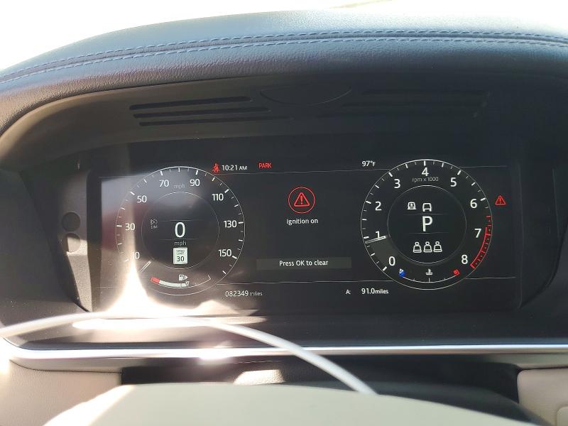 2021 Land rover RANGE ROVER VIN SALGS2RU0MA445776 COPART salvage auction — FRONT END, Tx - Certificate Of Title, sold $17,700 on 2026-09-29 (photo 9)